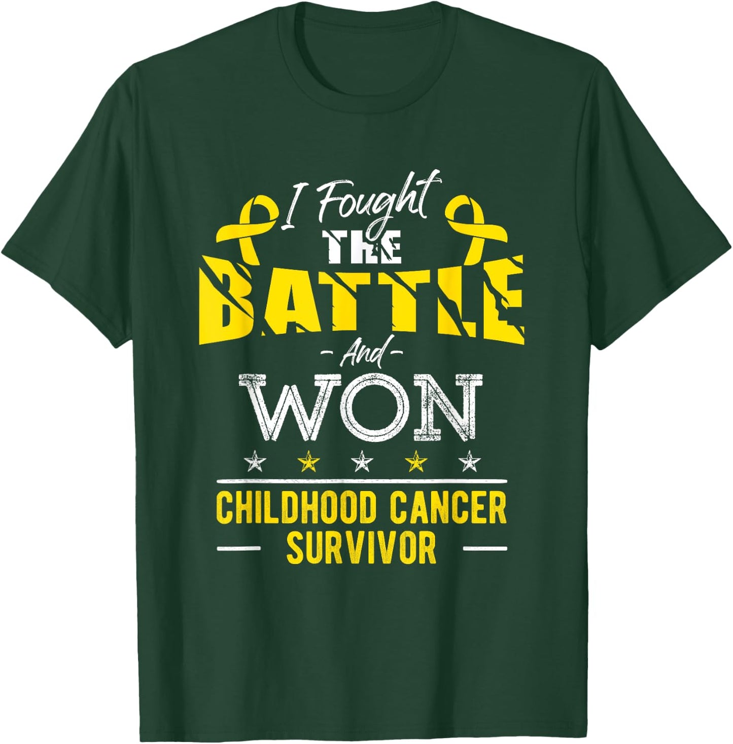 Childhood Cancer Awareness Cancer Survivor Fighter T-Shirt - T-Shirt | Forest