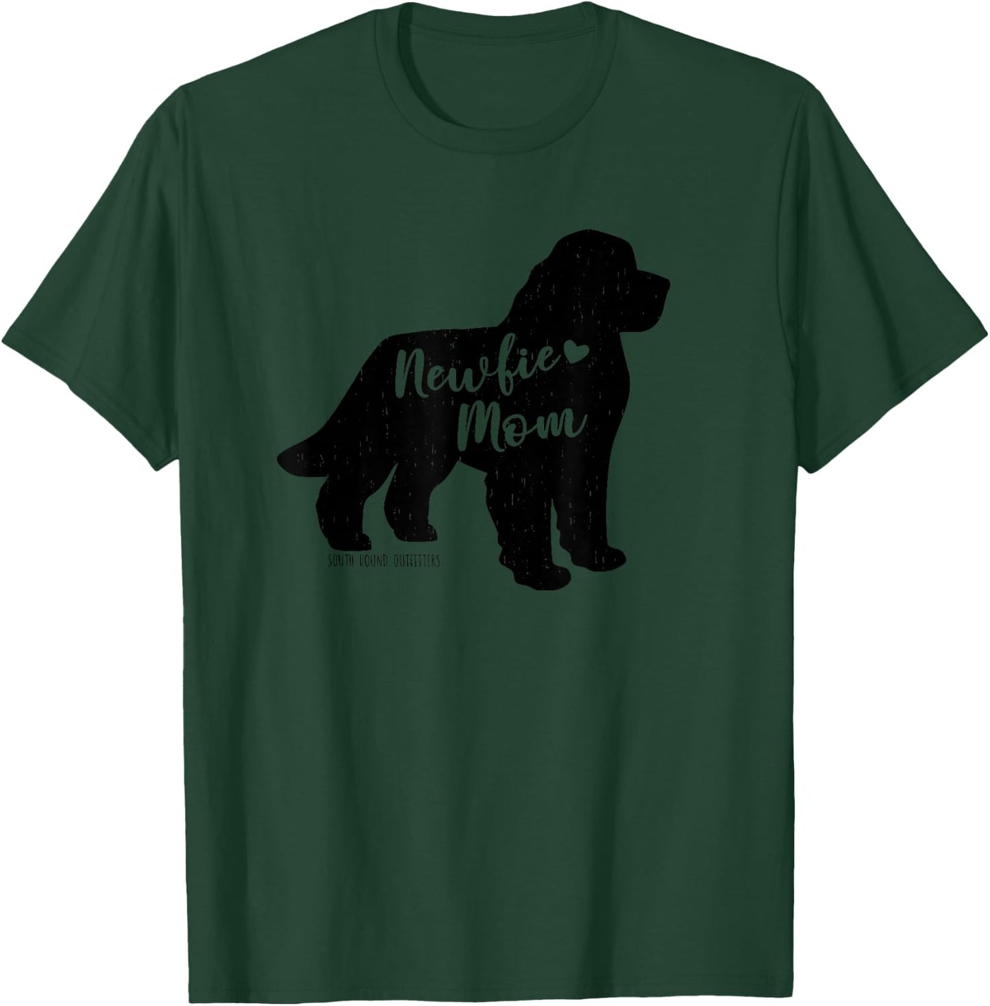 Newfie Mom, Newfoundland Dog Silhouette T-Shirt - T-Shirt | Forest