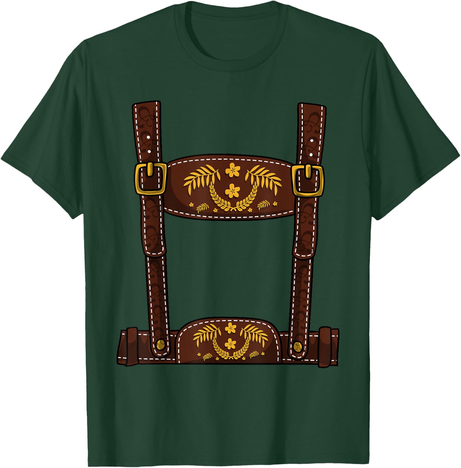 Oktoberfest Halloween Costume - Lederhosen T-Shirt - T-Shirt | Forest