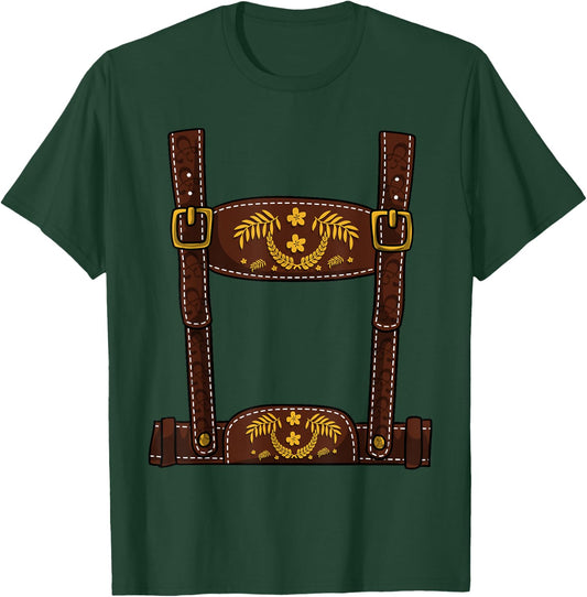 Oktoberfest Halloween Costume - Lederhosen T-Shirt - T-Shirt | Forest