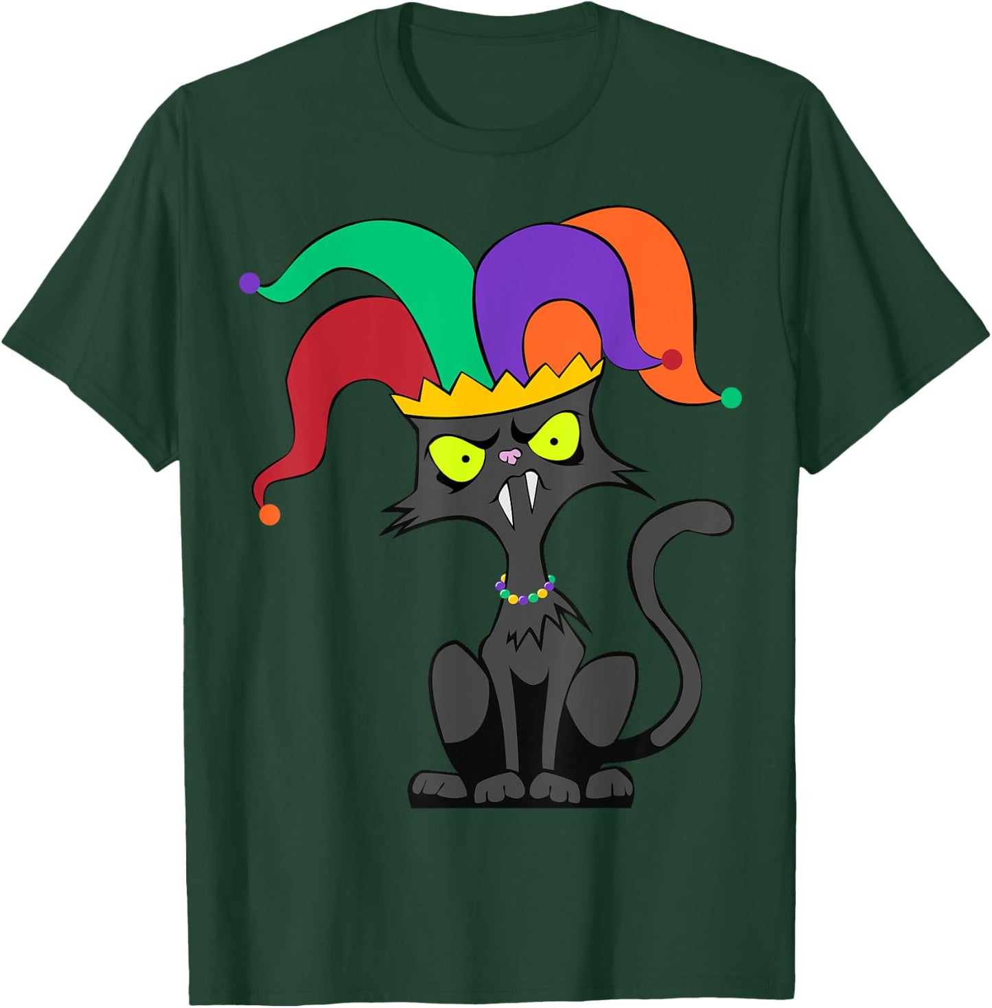 Cat Jester Hat Mardi Gras Carnival Parade Masquerade Party T-Shirt - T-Shirt | Forest