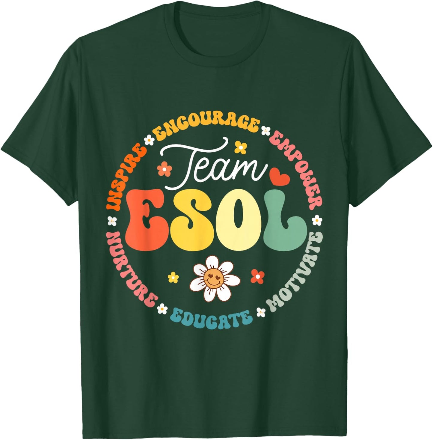 Team ESOL Teachers and Students Back To School Squad T-Shirt - T-Shirt | Forest