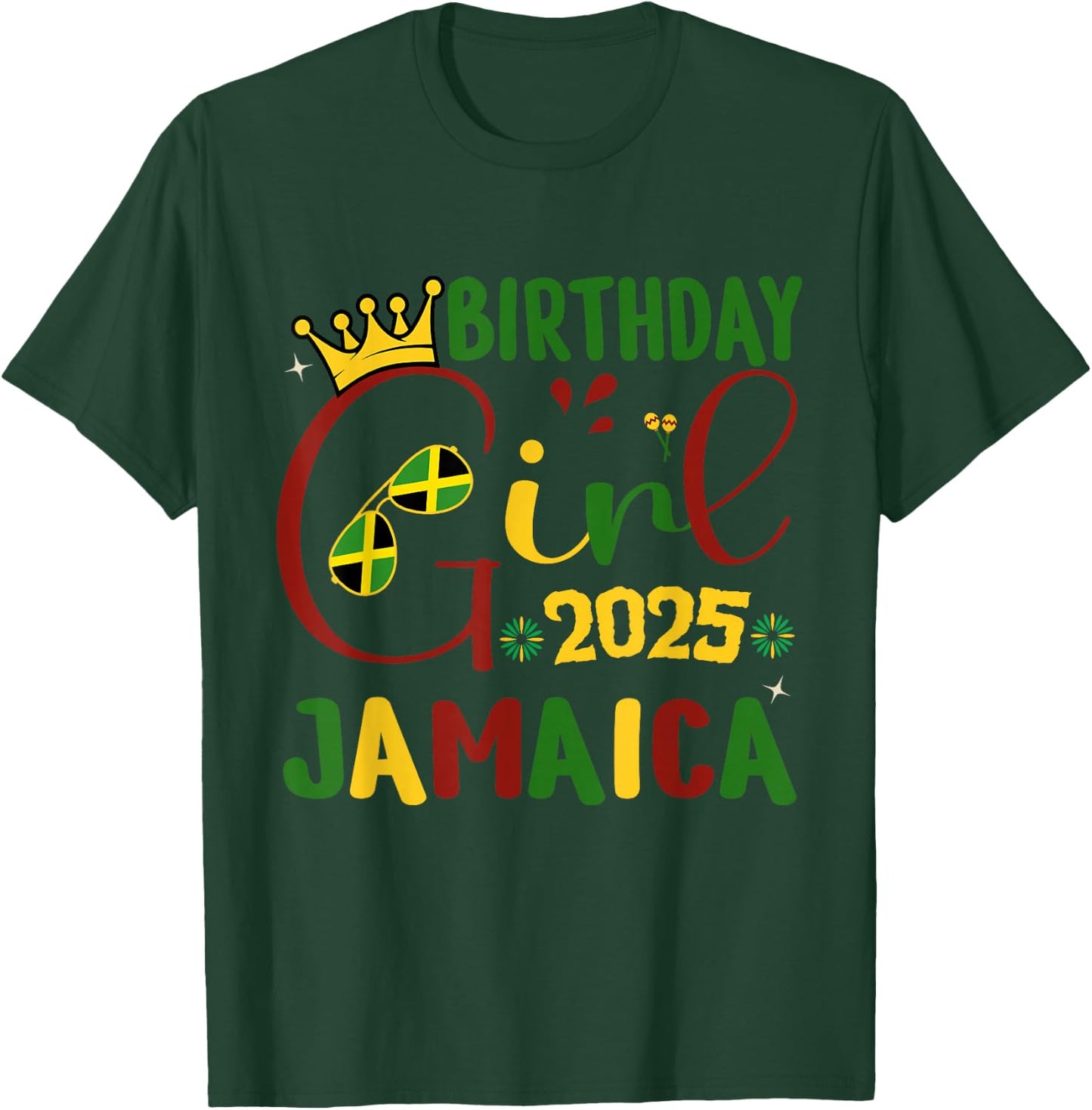 Birthday Girl Jamaica Vacation Matching Jamaica Birthday T-Shirt - T-Shirt | Forest