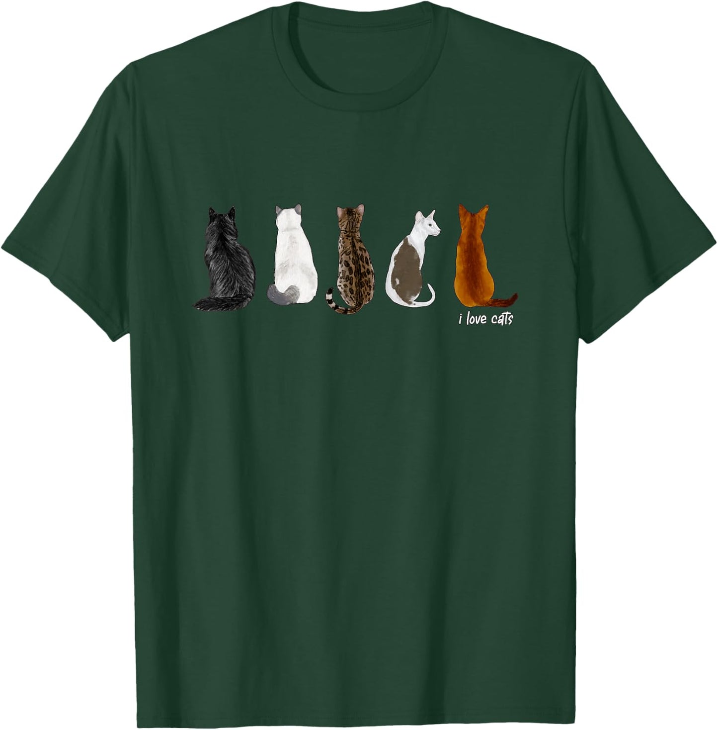 I Love Cats for Cat Lovers T-Shirt - T-Shirt | Forest