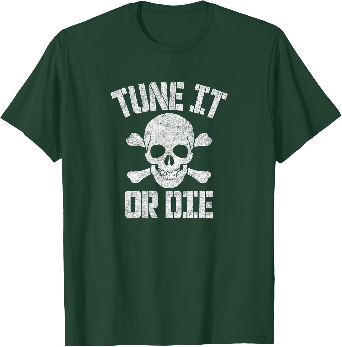 TUNE IT OR DIE - retro vintage rock & roll guitar bass T-Shirt - T-Shirt | Forest