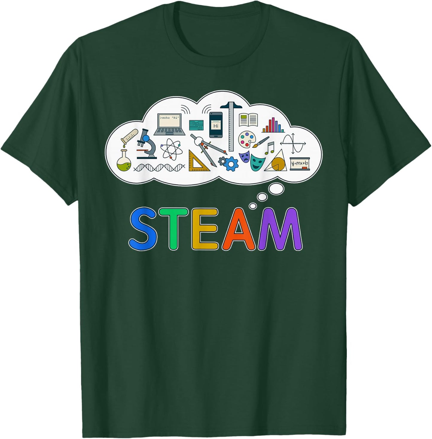 Back to School STEM and STEAM Shirt for Teachers and Kids T-Shirt - T-Shirt | Forest