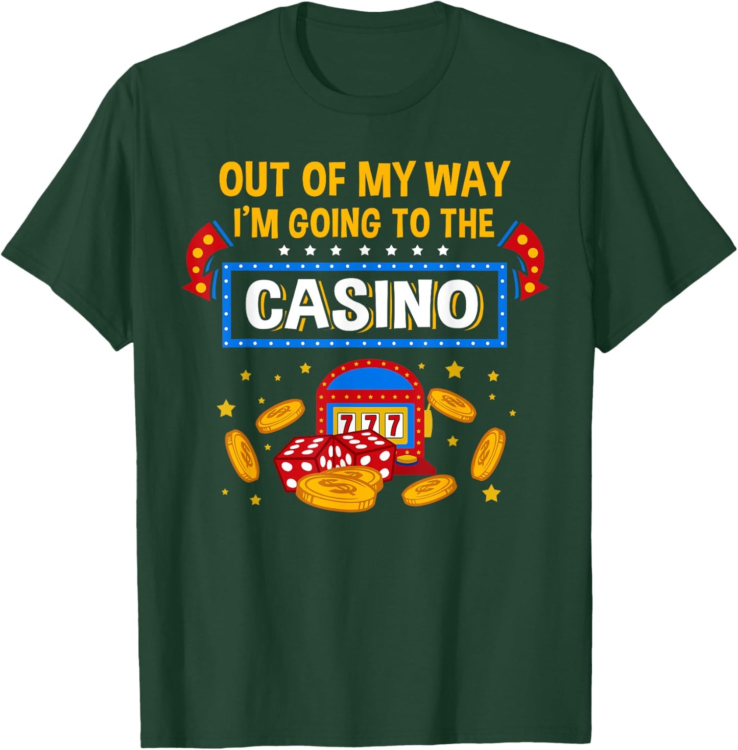 Funny Casino Design Women Casino Gambler Gambling T-Shirt - T-Shirt | Forest