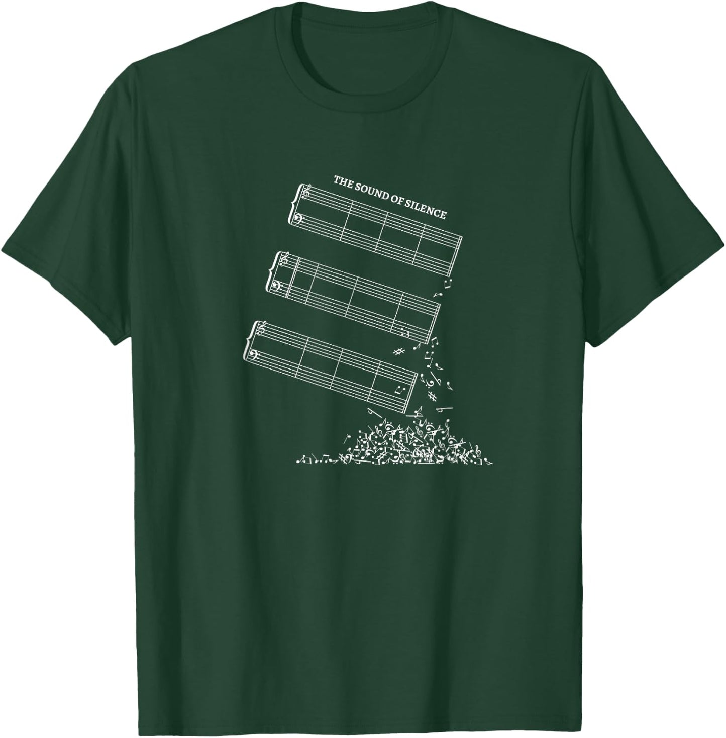 Music Sheet without Sheet Music - The Sound of Silence T-Shirt - T-Shirt | Forest