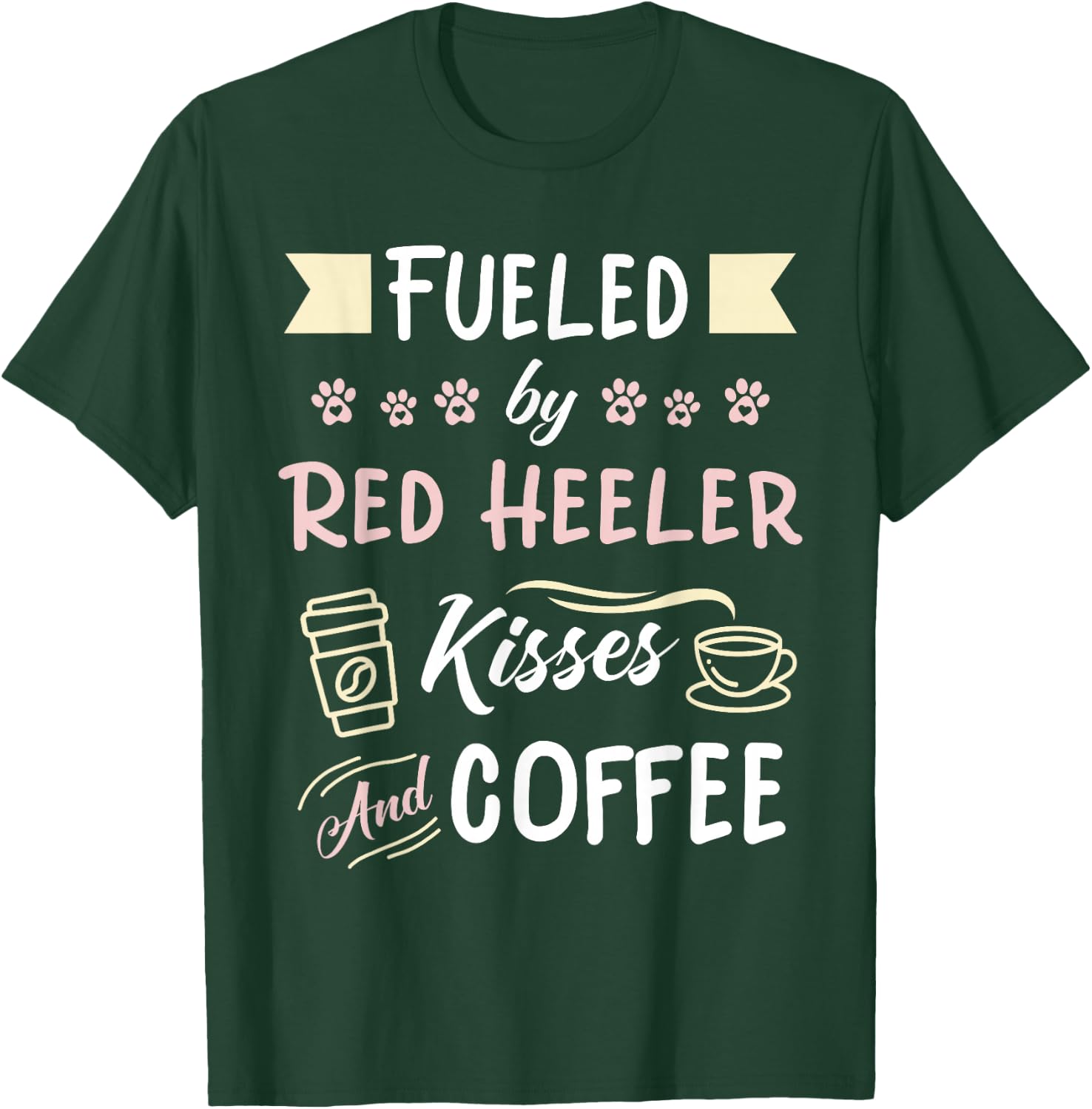 Red Heeler Mom Australian Cattle Dog Coffee Lover T-Shirt - T-Shirt | Forest