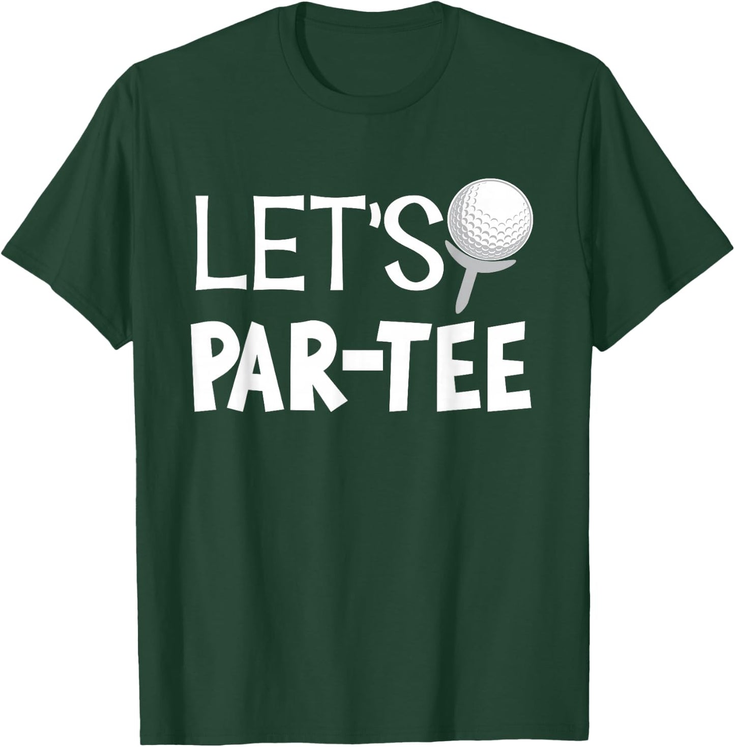 Let's Par Funny Golf Gifts -Adults Black Modern Golf T-Shirt - T-Shirt | Forest