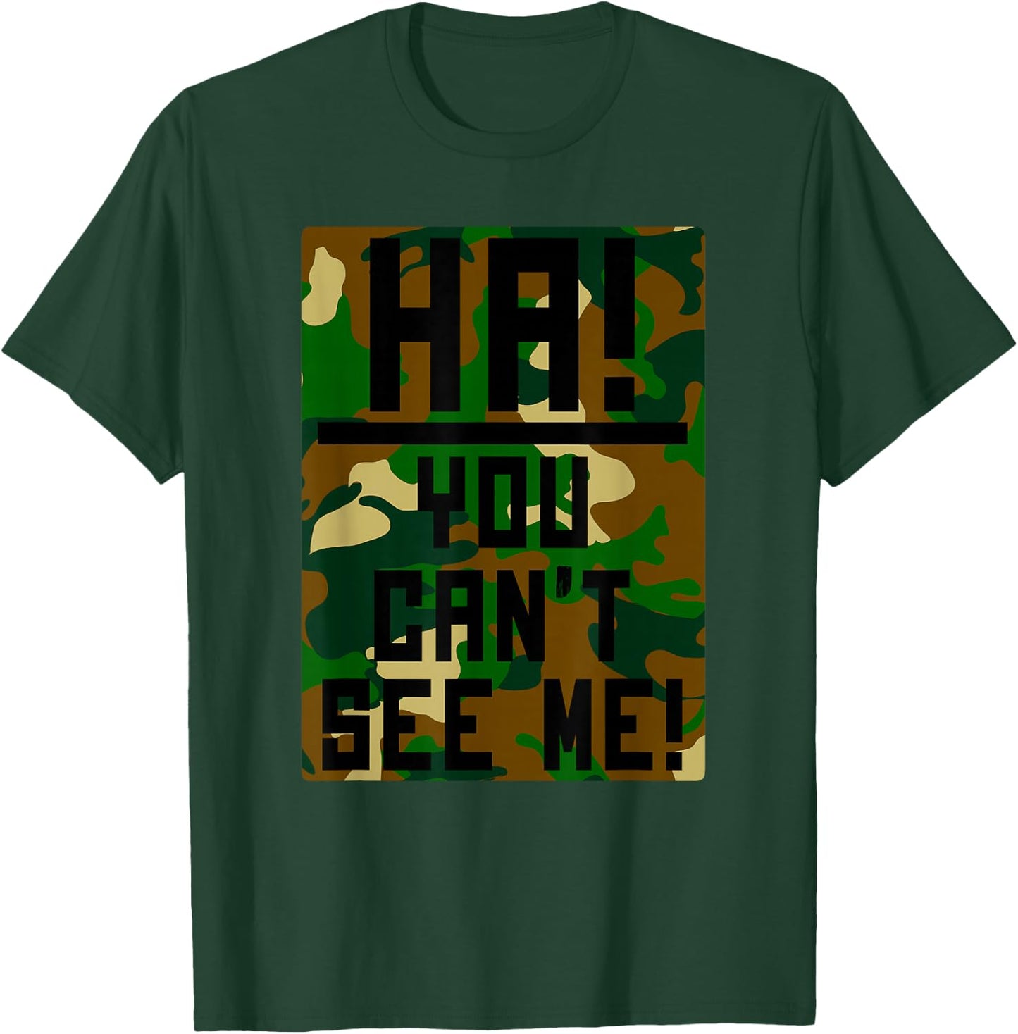 Trendy Can't See Me Camo T-Shirt - T-Shirt | Forest