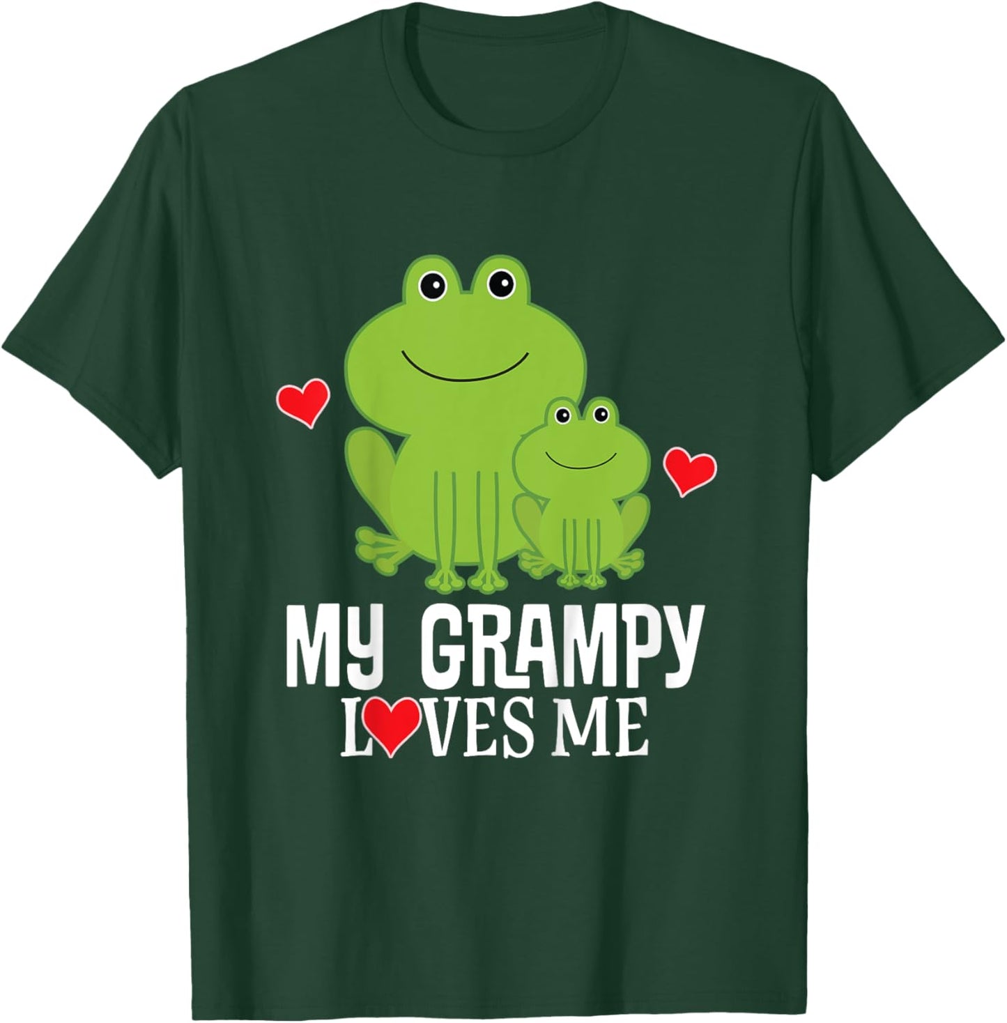 Kids My Grampy Loves Me Grandson T-Shirt - T-Shirt | Forest
