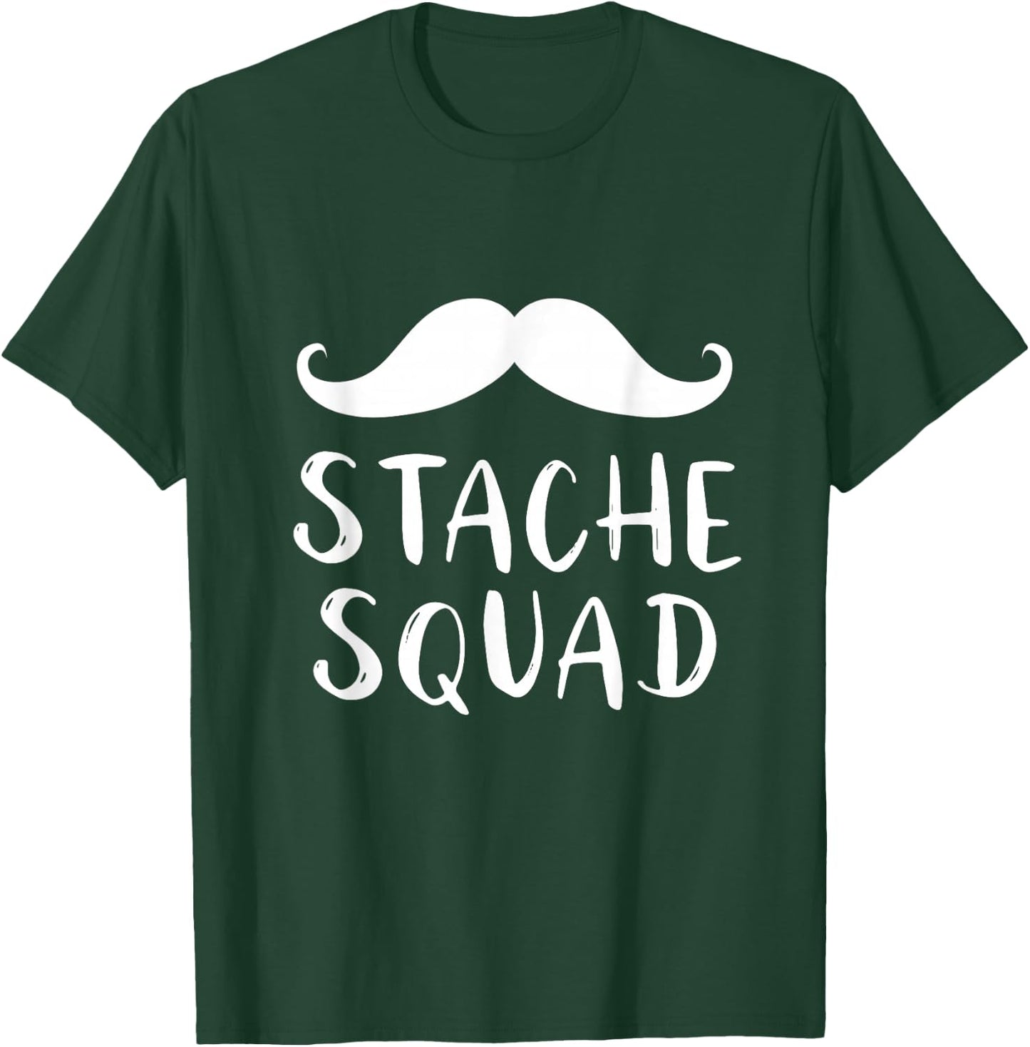 Mustache Stache Squad Group Costume T-Shirt - T-Shirt | Forest