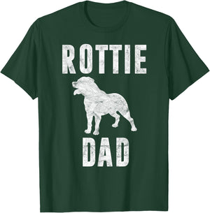 Vintage Rottweiler Dad Gift Rott Dog Daddy Rottie Father Men Women Girls Kids T-Shirt - T-Shirt | Forest