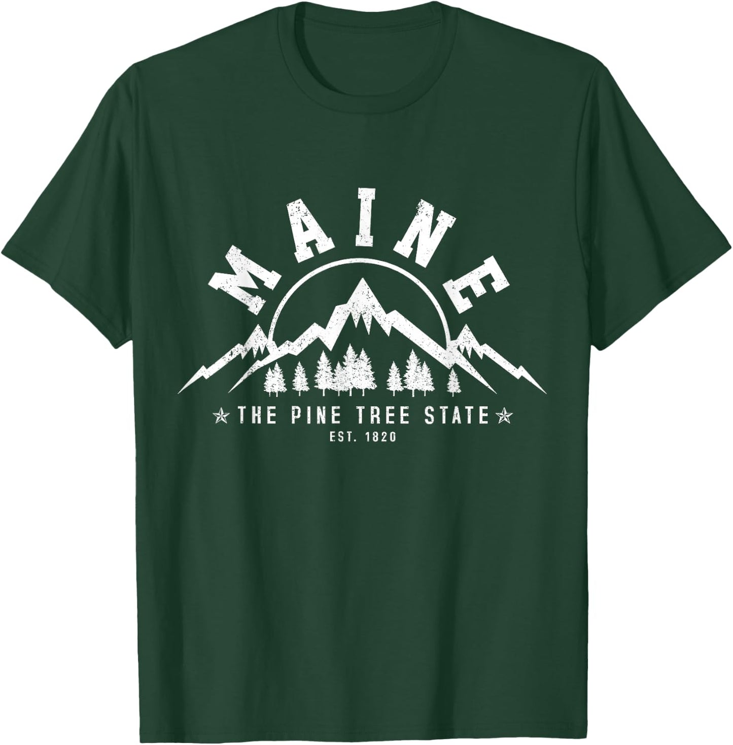 Maine - The Pine Tree State USA America Souvenir T-Shirt - T-Shirt | Forest