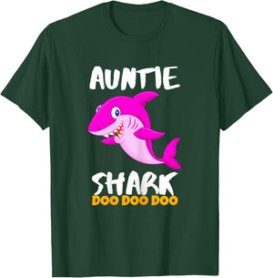 Auntie Shark Gift Last Minute T-Shirt - T-Shirt | Forest