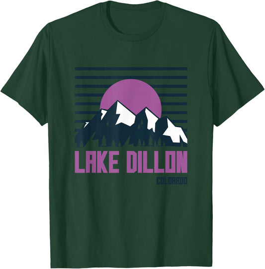 Lake Dillon Colorado Vintage Mountains Hiking Camp Retro T-Shirt - T-Shirt | Forest