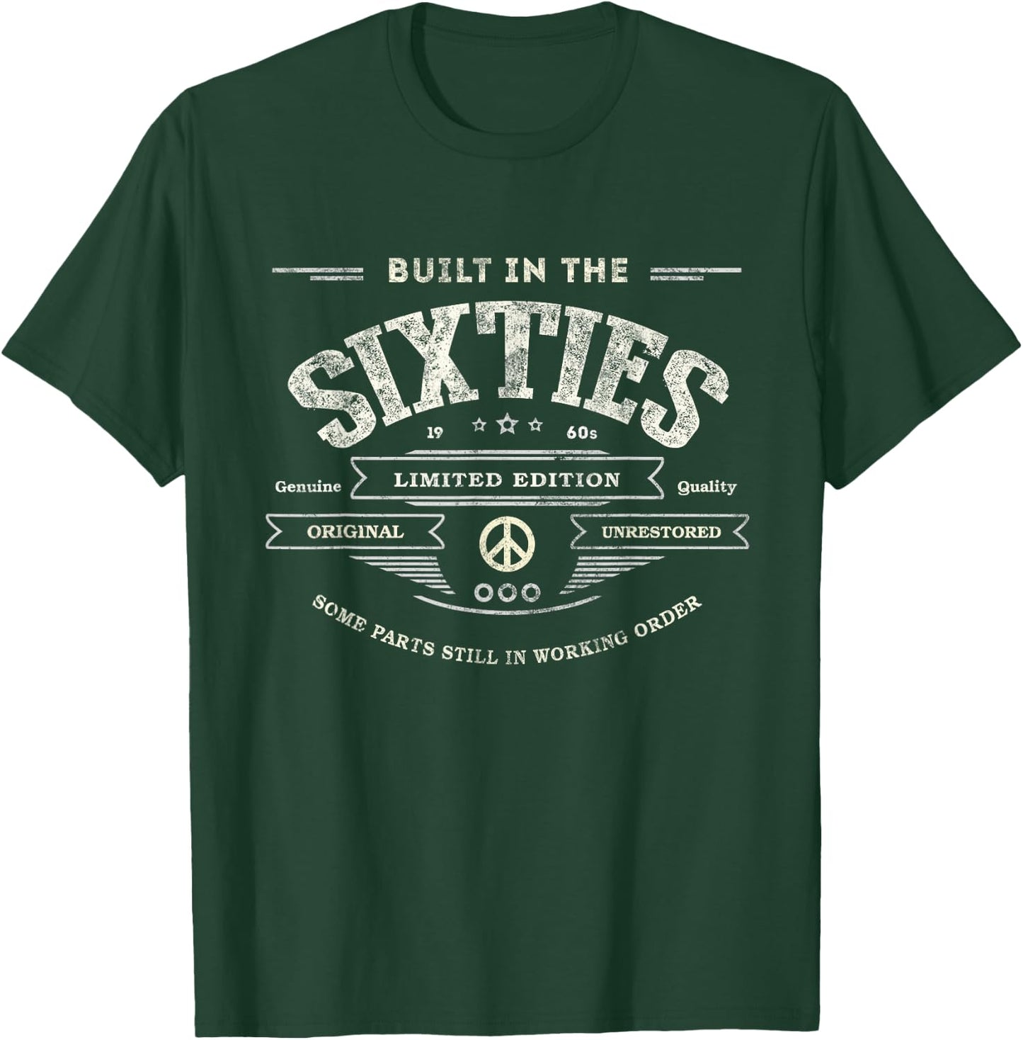 Vintage BUILT IN THE SIXTIES Funny 1965 Original Unrestored T-Shirt - T-Shirt | Forest