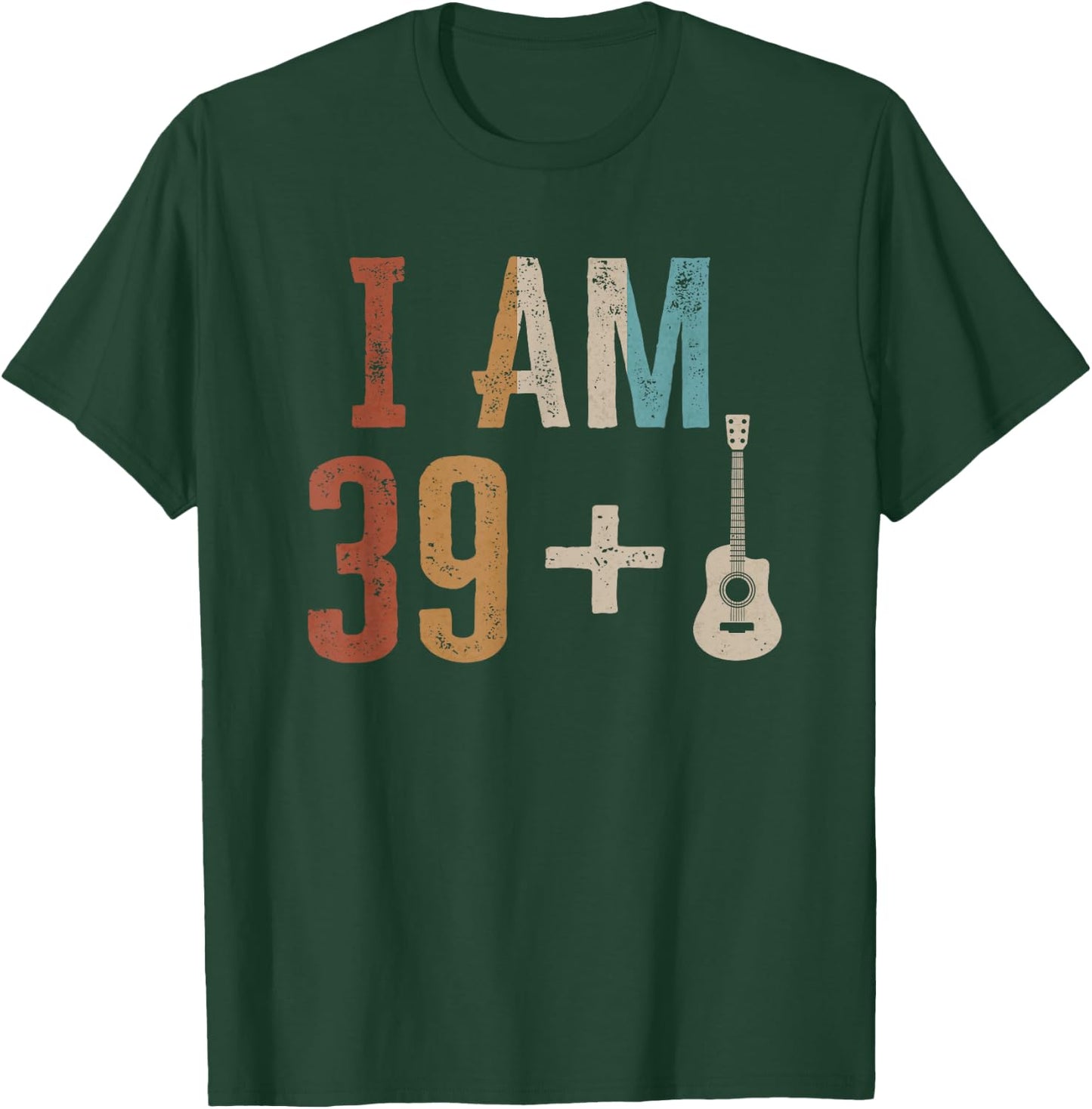 40th Birthday Guitarist Gifts Guitar Player 40 Year Old T-Shirt - T-Shirt | Forest