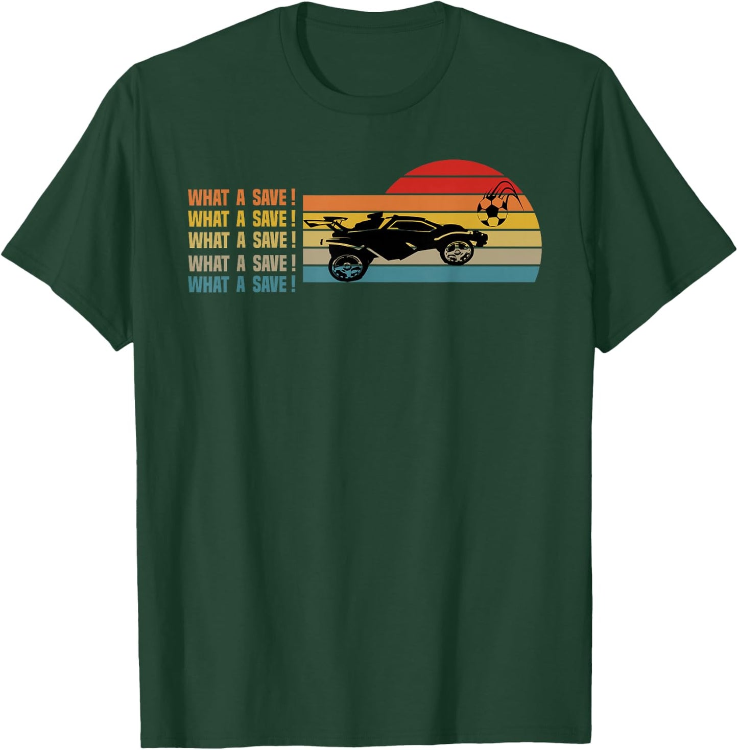 What a Rescue Vintage Retro Rocket Football car League T-Shirt - T-Shirt | Forest