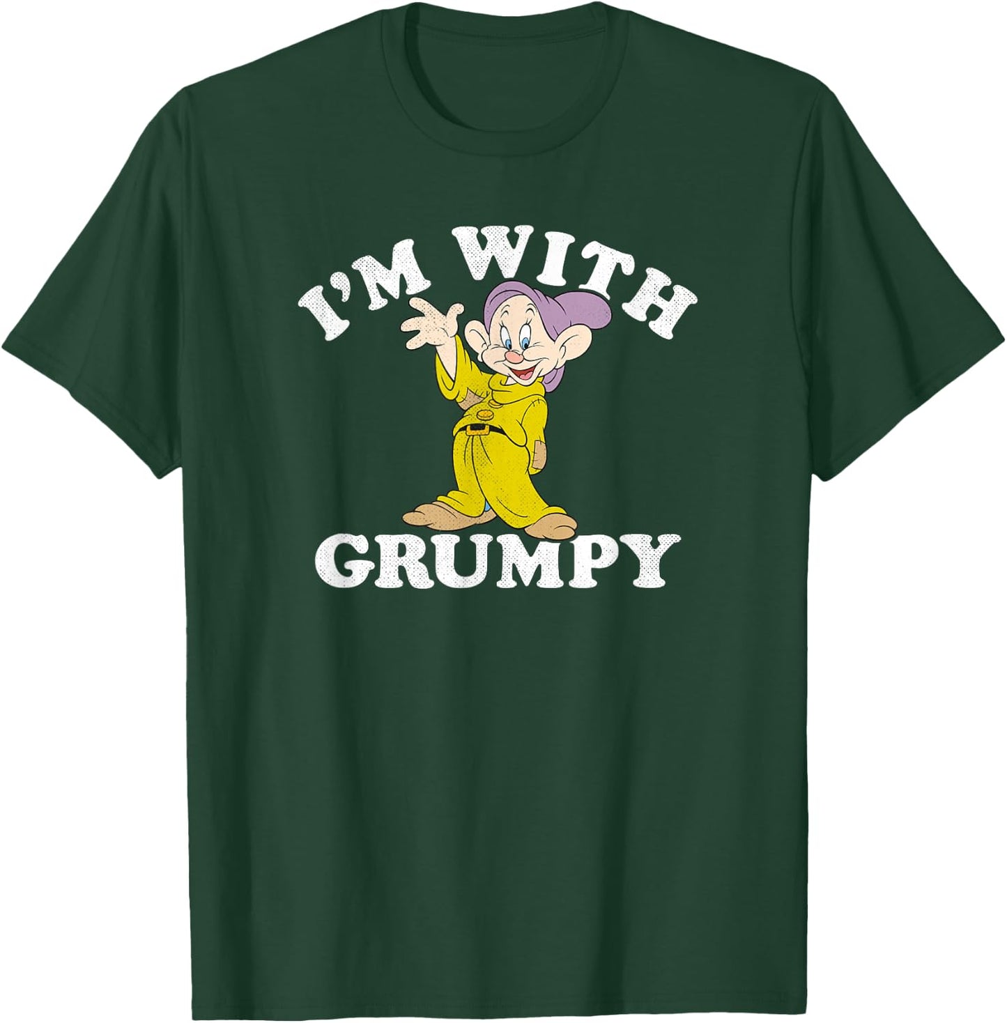 Disney Snow White & The Seven Dwarfs Dopey I'm With Grumpy T-Shirt - T-Shirt | Forest
