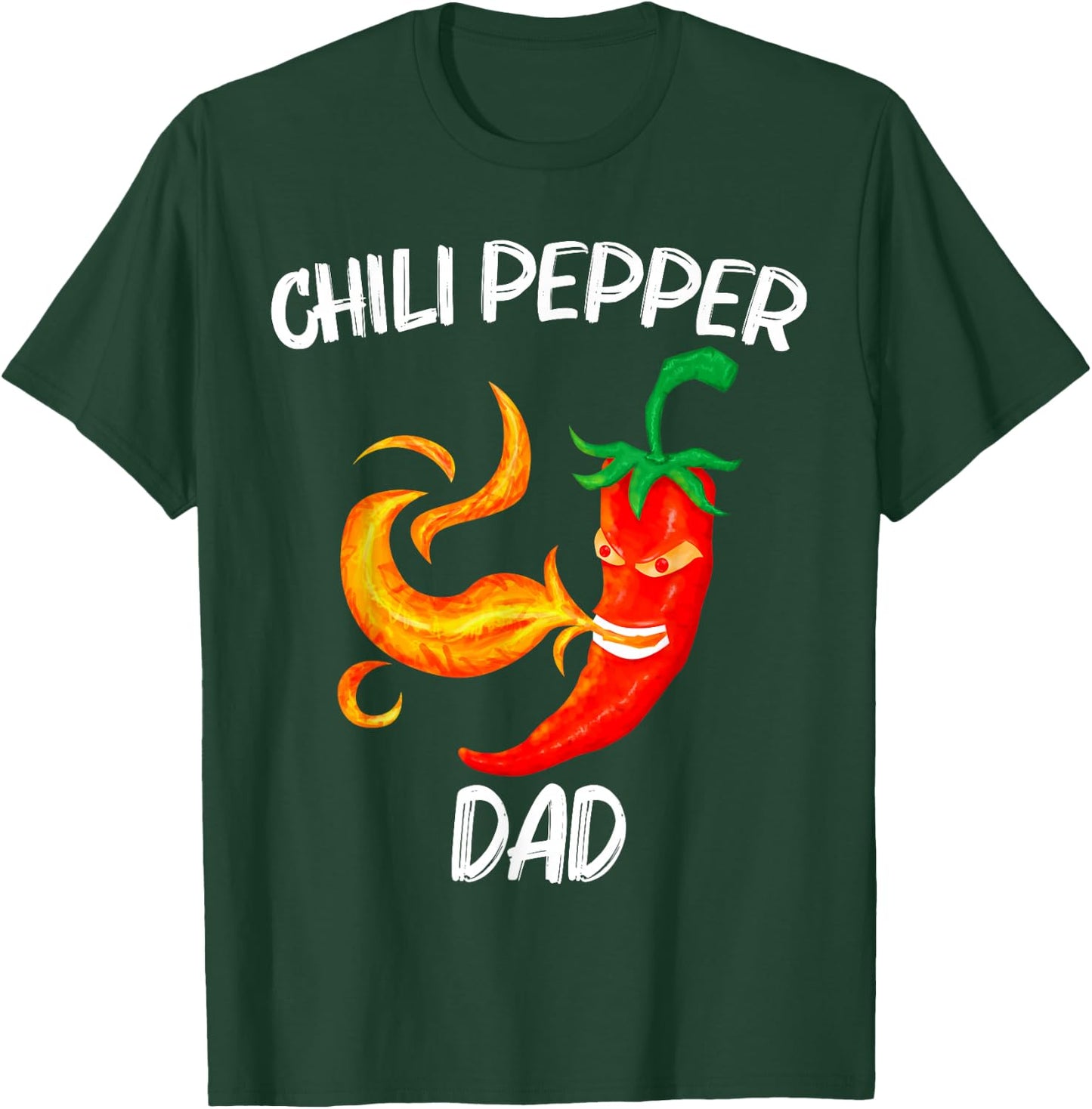 Funny Chili Pepper For Dad Father Red Spicy Flaming Jalapeno T-Shirt - T-Shirt | Forest