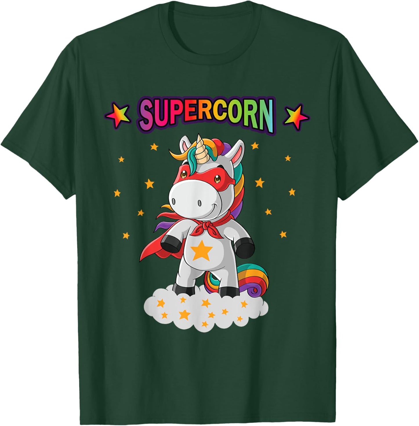 Unicorn Superhero Supercorn Hero Boys Girls Gift T-Shirt - T-Shirt | Forest