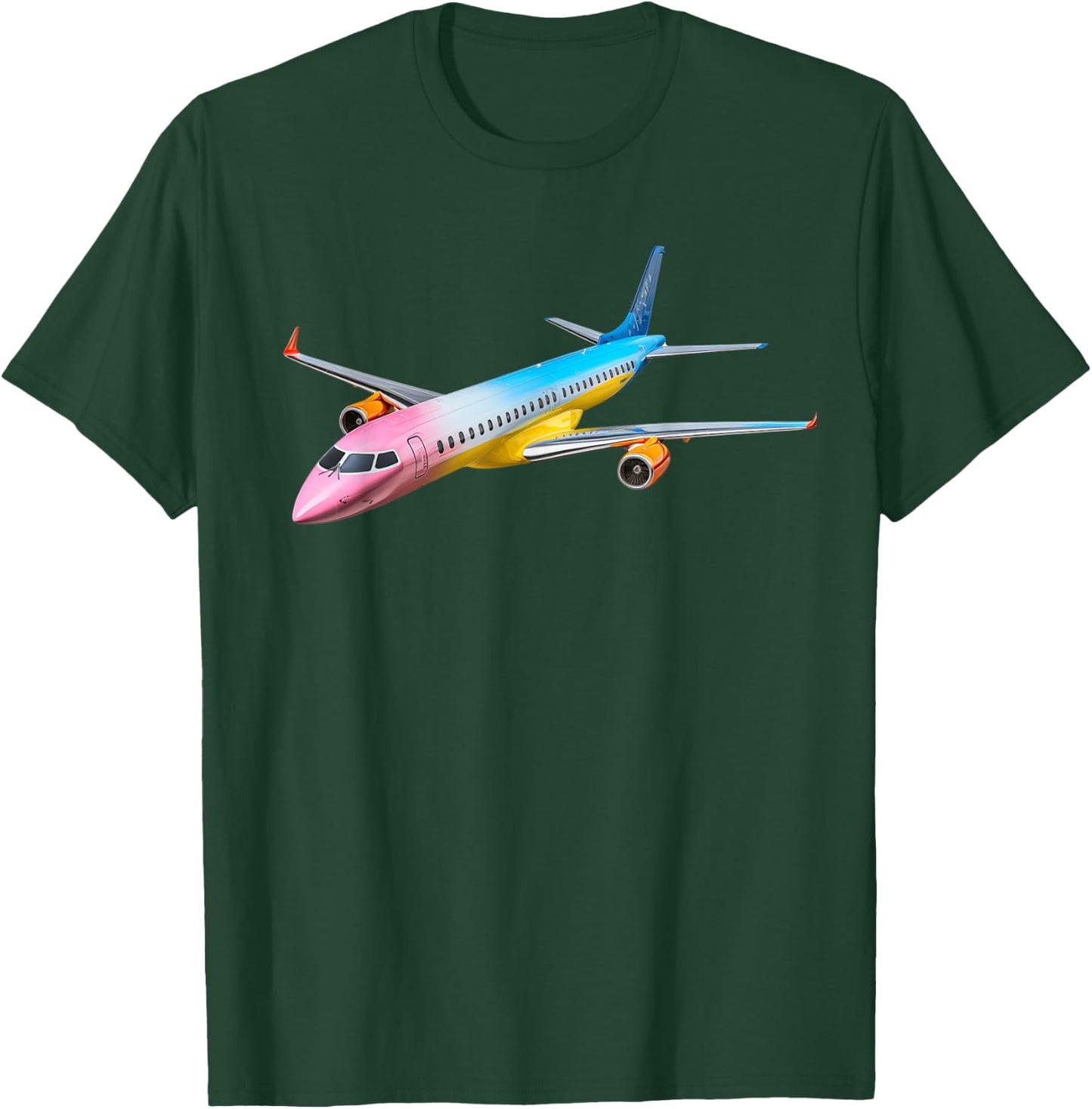 Aviation ERJ 175 Embraer Airplane T-Shirt - T-Shirt | Forest