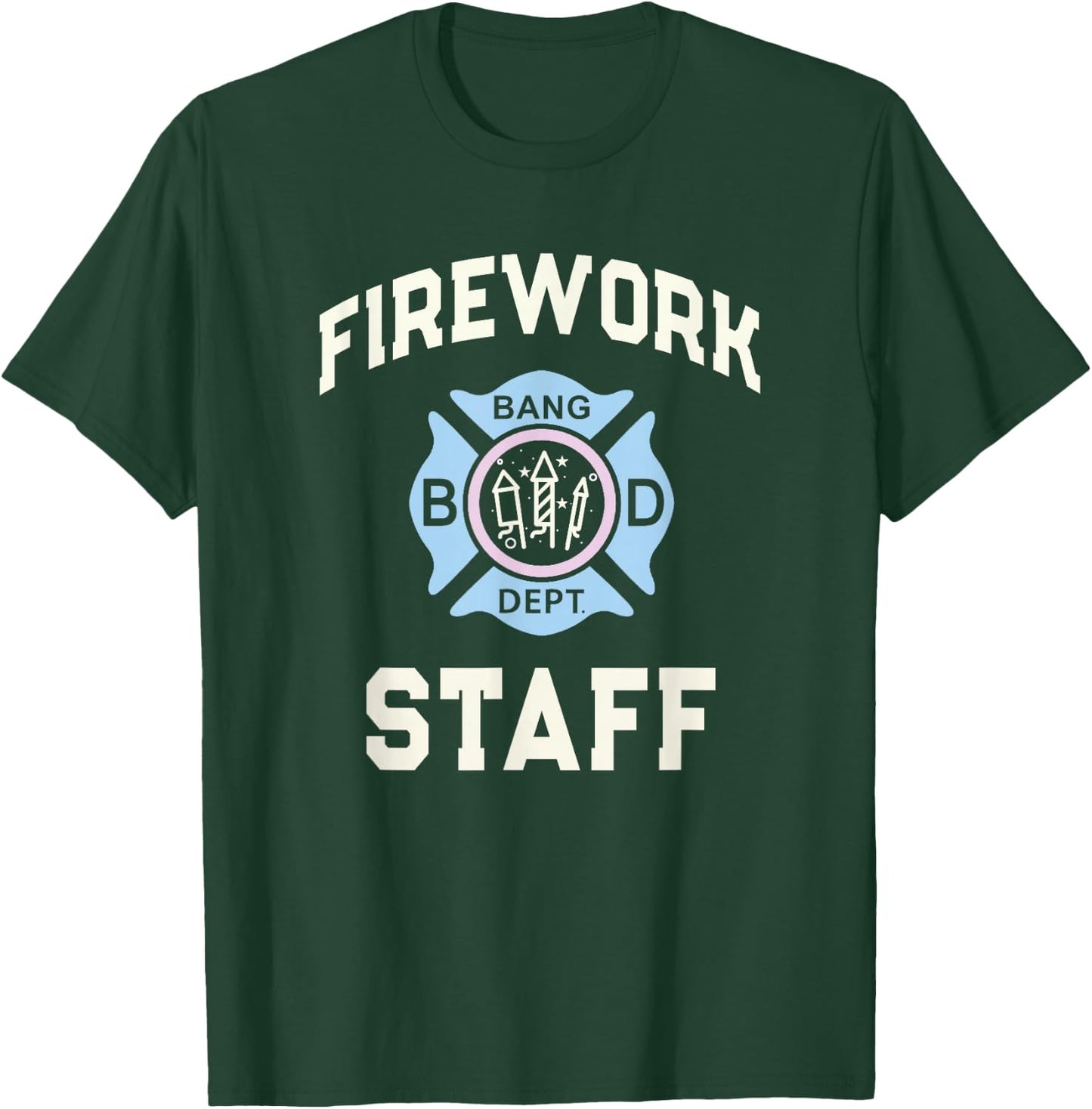 Funny FIREWORK STAFF Boom Squad Fireworks Technician Kids T-Shirt - T-Shirt | Forest