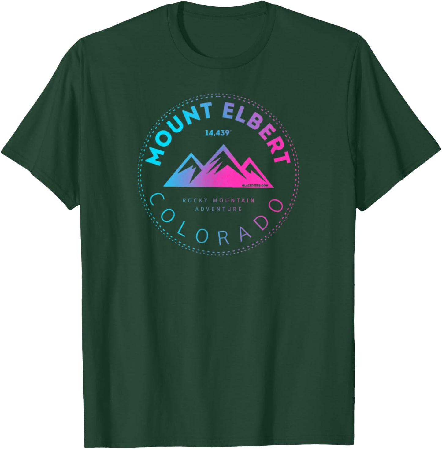 Mount Elbert Colorado 14er - Retro Rocky Mountain T-Shirt - T-Shirt | Forest