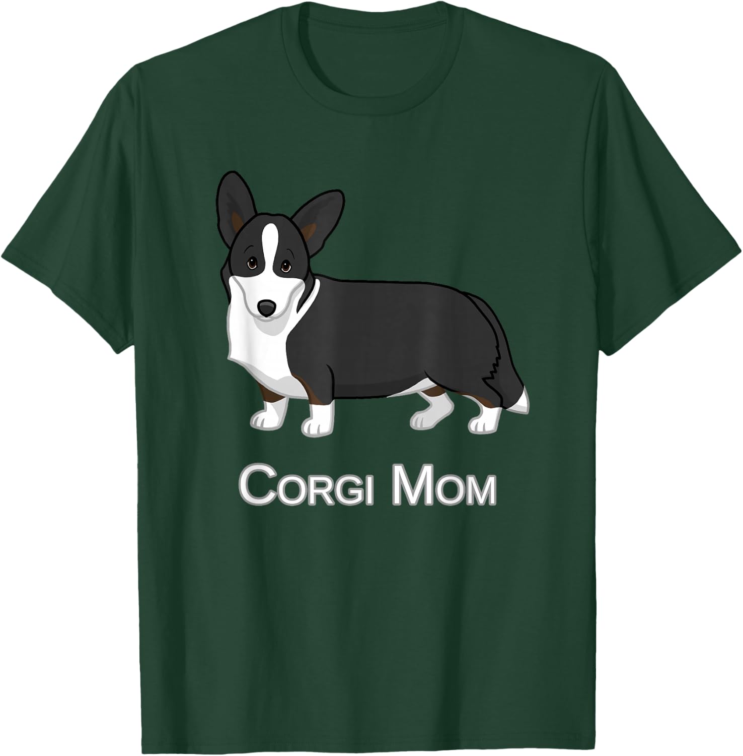 Cute Black Cardigan Welsh Corgi Mom Dog Lover T-Shirt - T-Shirt | Forest