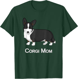 Cute Black Cardigan Welsh Corgi Mom Dog Lover T-Shirt - T-Shirt | Forest