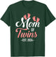 Mom of twins 2024 for pregnancy announcement T-Shirt - T-Shirt | Forest