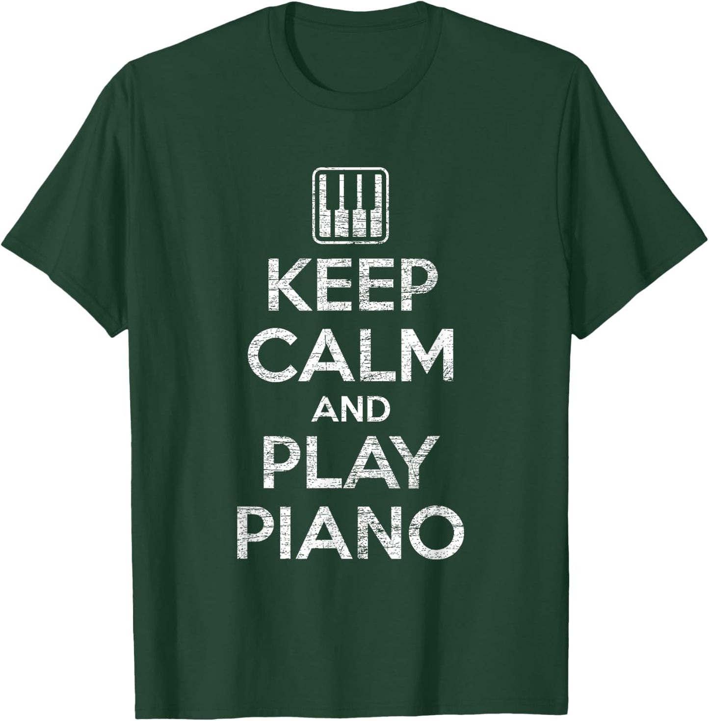 Keep Calm And Play Piano T-Shirt - T-Shirt | Forest