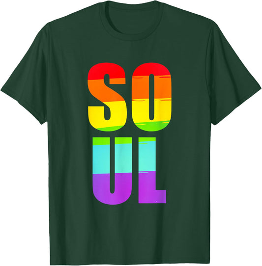 Soul Mate LGBTQ Pride Matching Gay Lesbian Couple Rainbow T-Shirt - T-Shirt | Forest