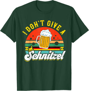 I Don't Give A Schnitzel Funny Lederhosen Gift Oktoberfest T-Shirt - T-Shirt | Forest