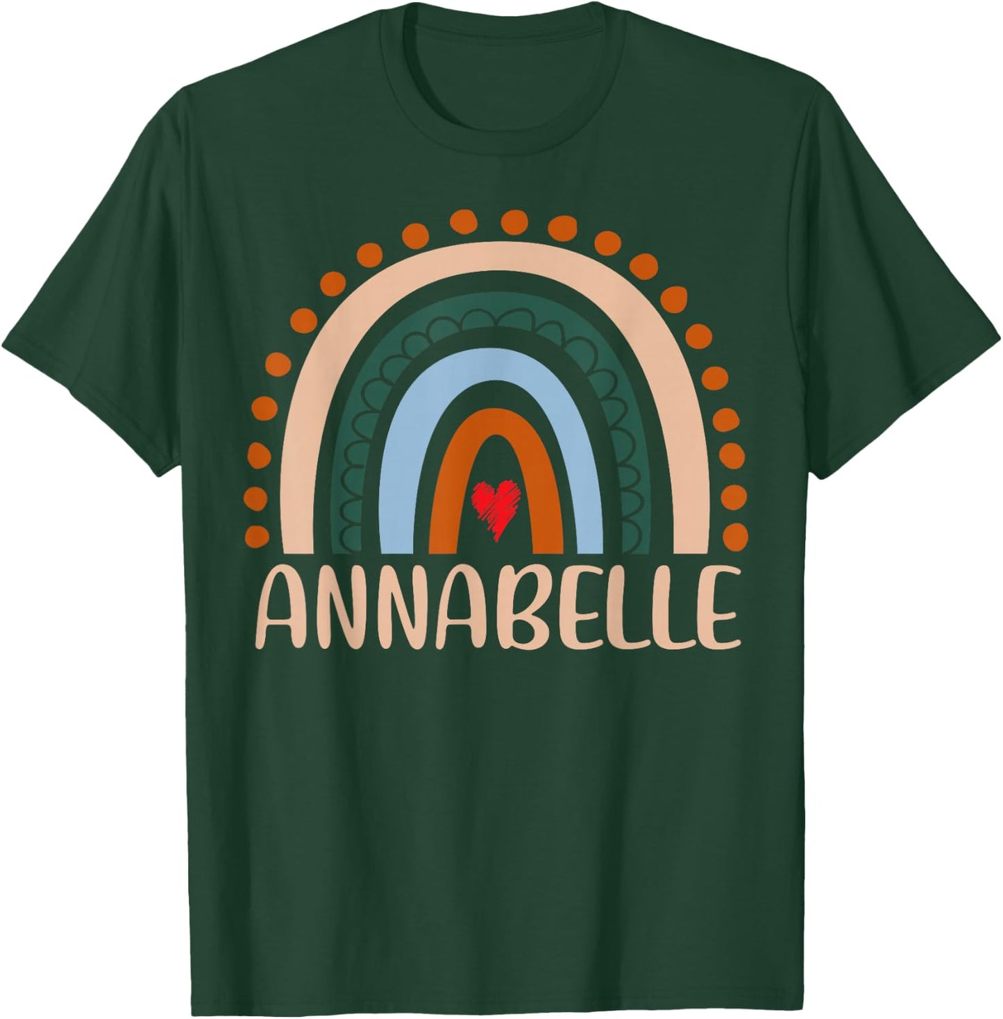 Annabelle Name Personalized Funny Women Rainbow Annabelle T-Shirt - T-Shirt | Forest