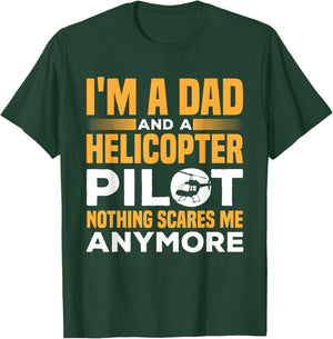 I'M A Dad And A Helicopter Pilot Funny Heli Pilot T-Shirt - T-Shirt | Forest
