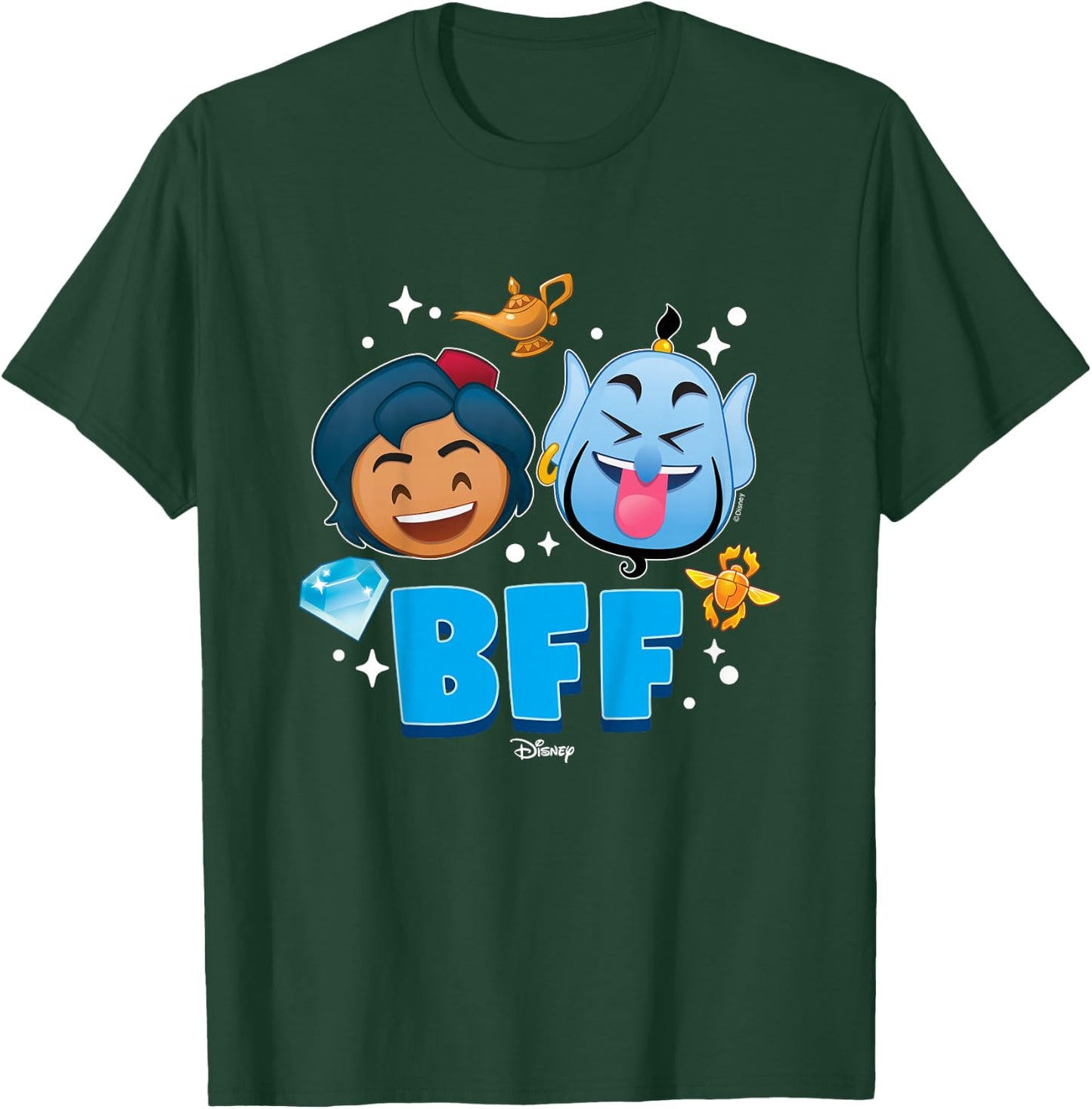 Kids Disney Emoji - Aladdin And Genie BFF T-Shirt - T-Shirt | Forest
