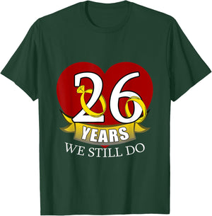 26 Year Wedding Anniversary T-Shirt - T-Shirt | Forest