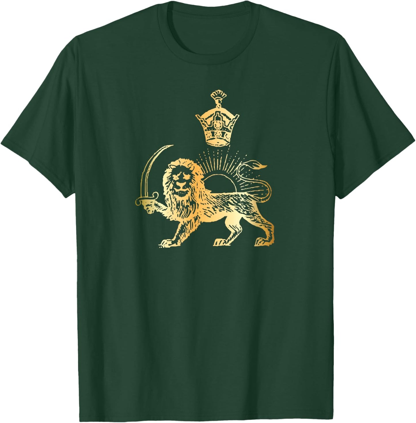 Persian Flag Iranian Lion Sun and Crown Iran Persia T-Shirt - T-Shirt | Forest