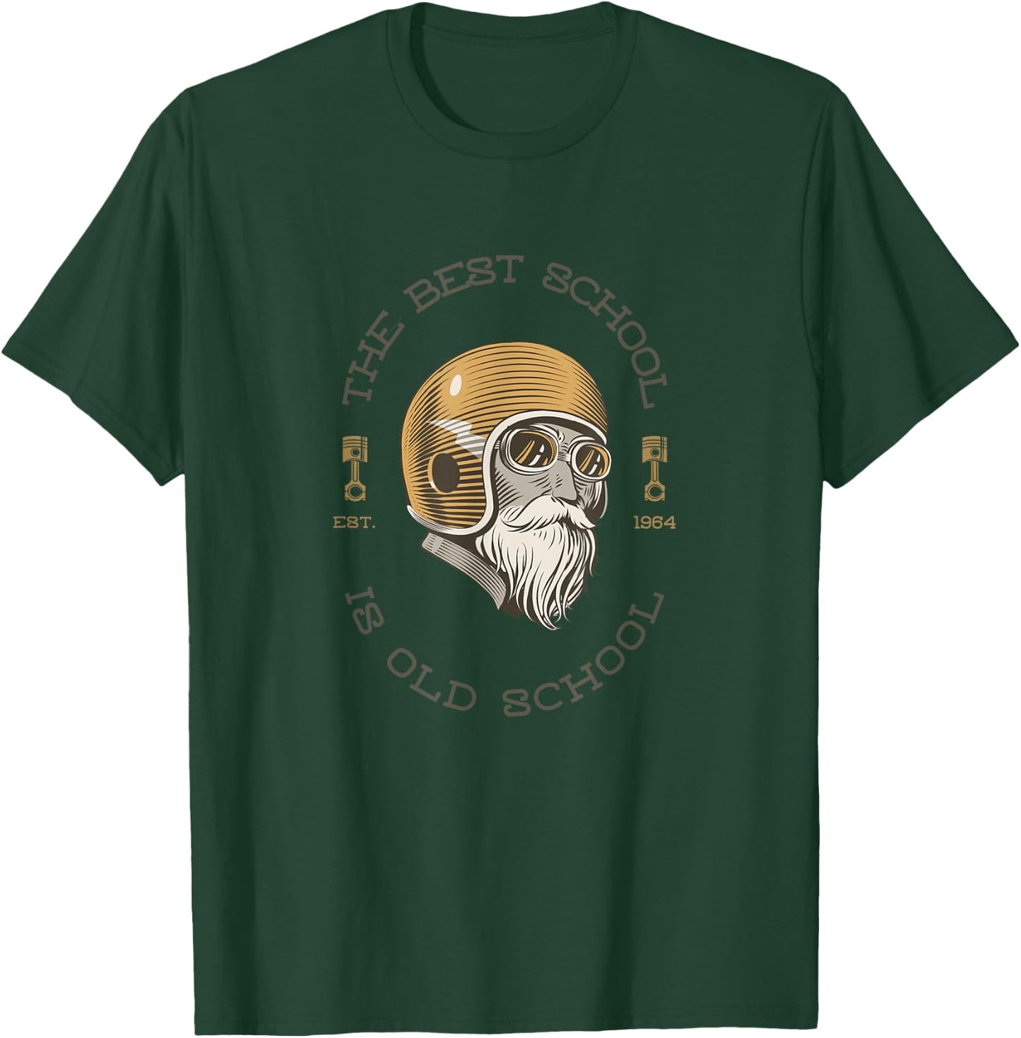Old School Biker T-Shirt - T-Shirt | Forest
