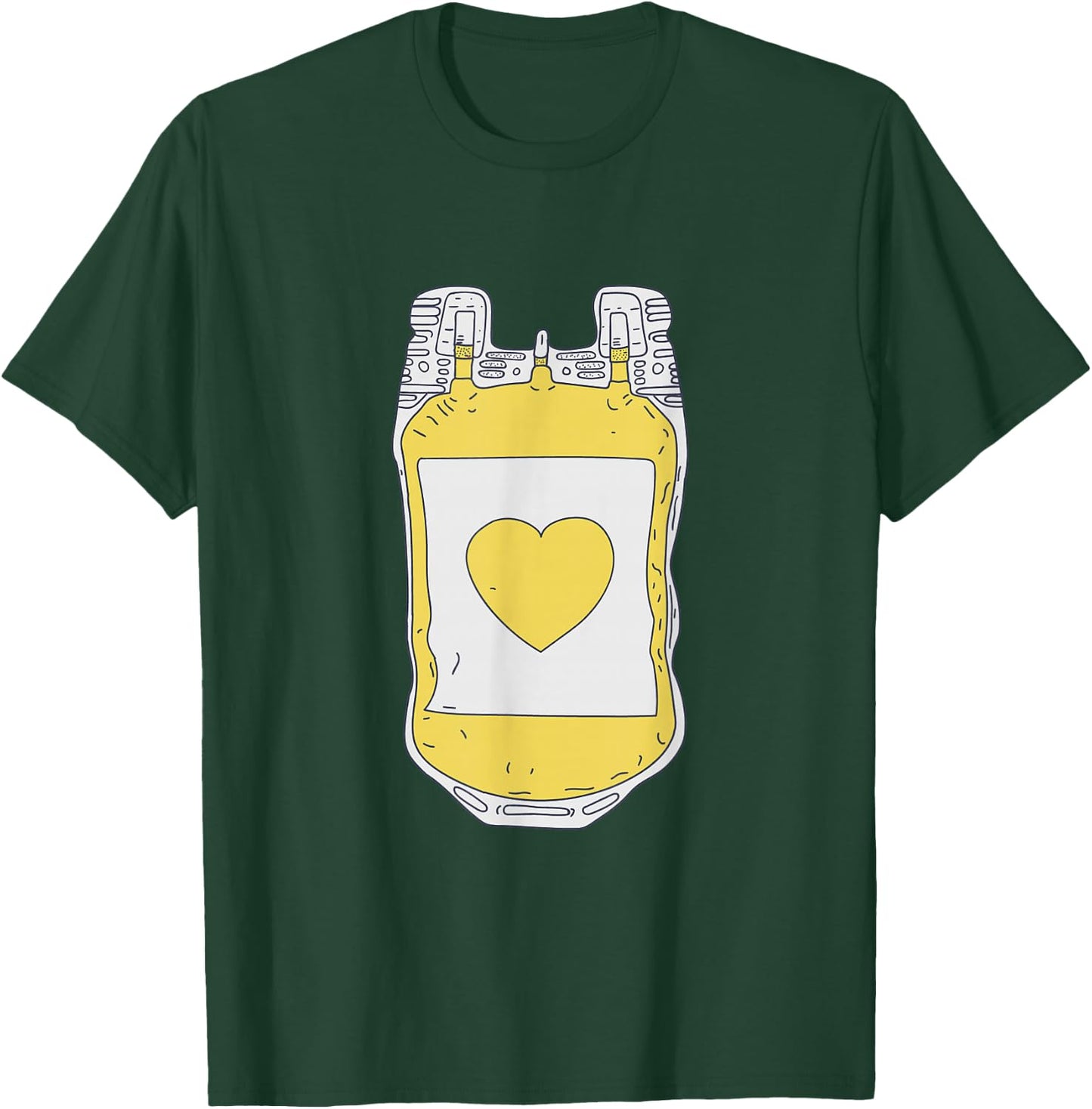Plasma Donor - Yellow Heart - Plasma Chemist T-Shirt - T-Shirt | Forest