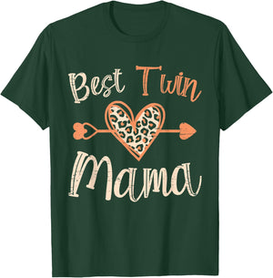Best Twin Mama Momma and Baby First Mothers Day T-Shirt - T-Shirt | Forest