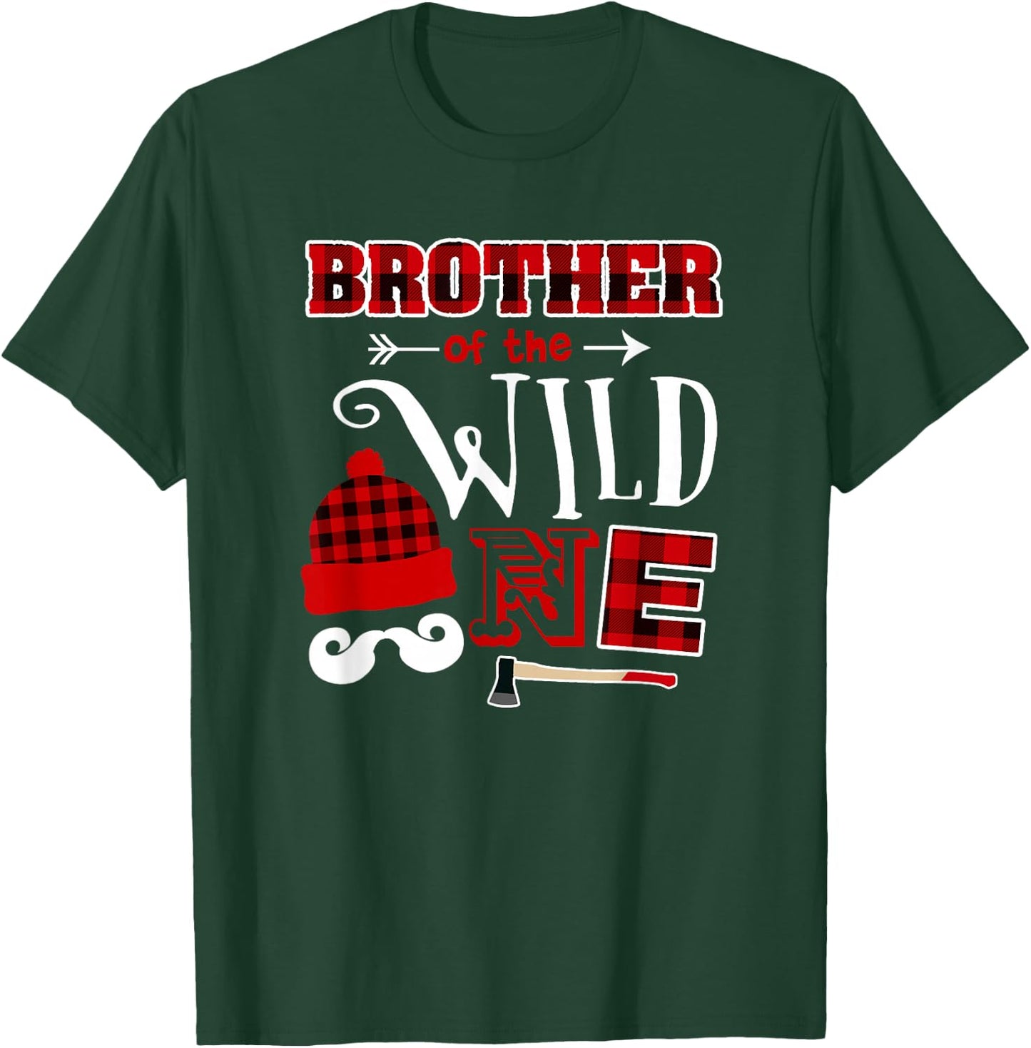 1st Birthday Lumberjack Brother Of the Wild One T-Shirt - T-Shirt | Forest