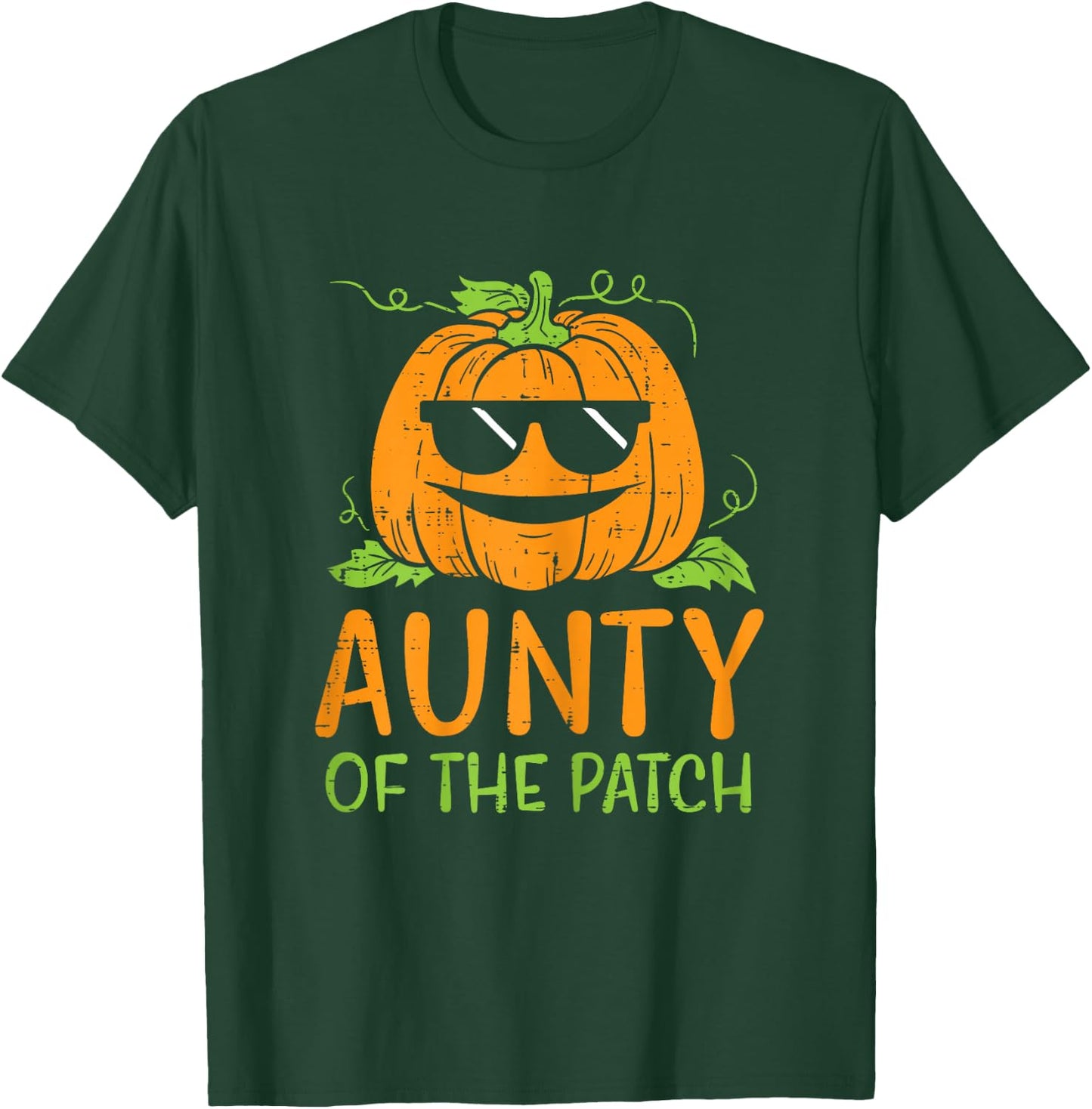 Pumpkin Aunty Of Patch Halloween Family Aunt Auntie Women T-Shirt - T-Shirt | Forest