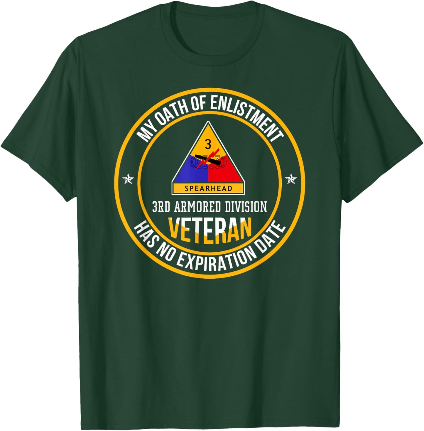 3rd Armored Division Veteran My Oath Of Enlistment Christmas T-Shirt - T-Shirt | Forest