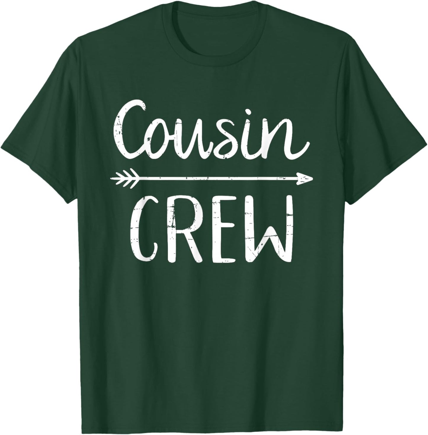Black Cousin Crew : Classic Fit, , Short Sleeve, Letter Print - Adult Polyester/Cotton T-Shirt - T-Shirt | Forest