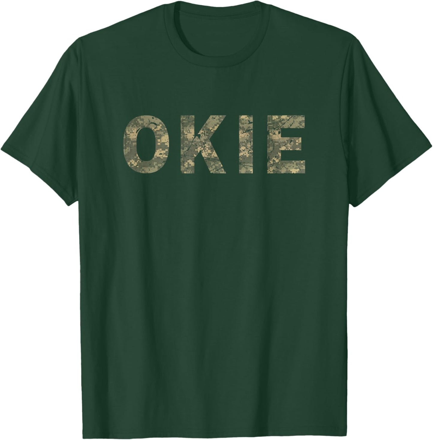 Oklahoma Digital Camo Okie Vintage Distressed T-Shirt - T-Shirt | Forest