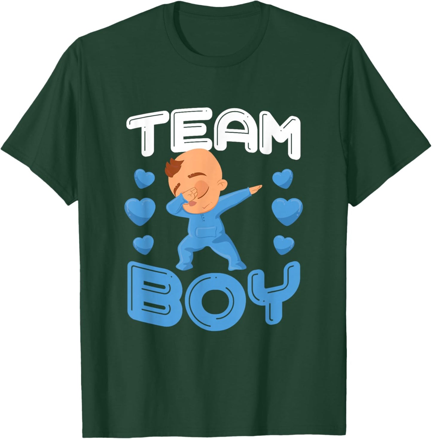 Cool Team Boy Gender Reveal Dabbing White Baby It's A Boy T-Shirt - T-Shirt | Forest